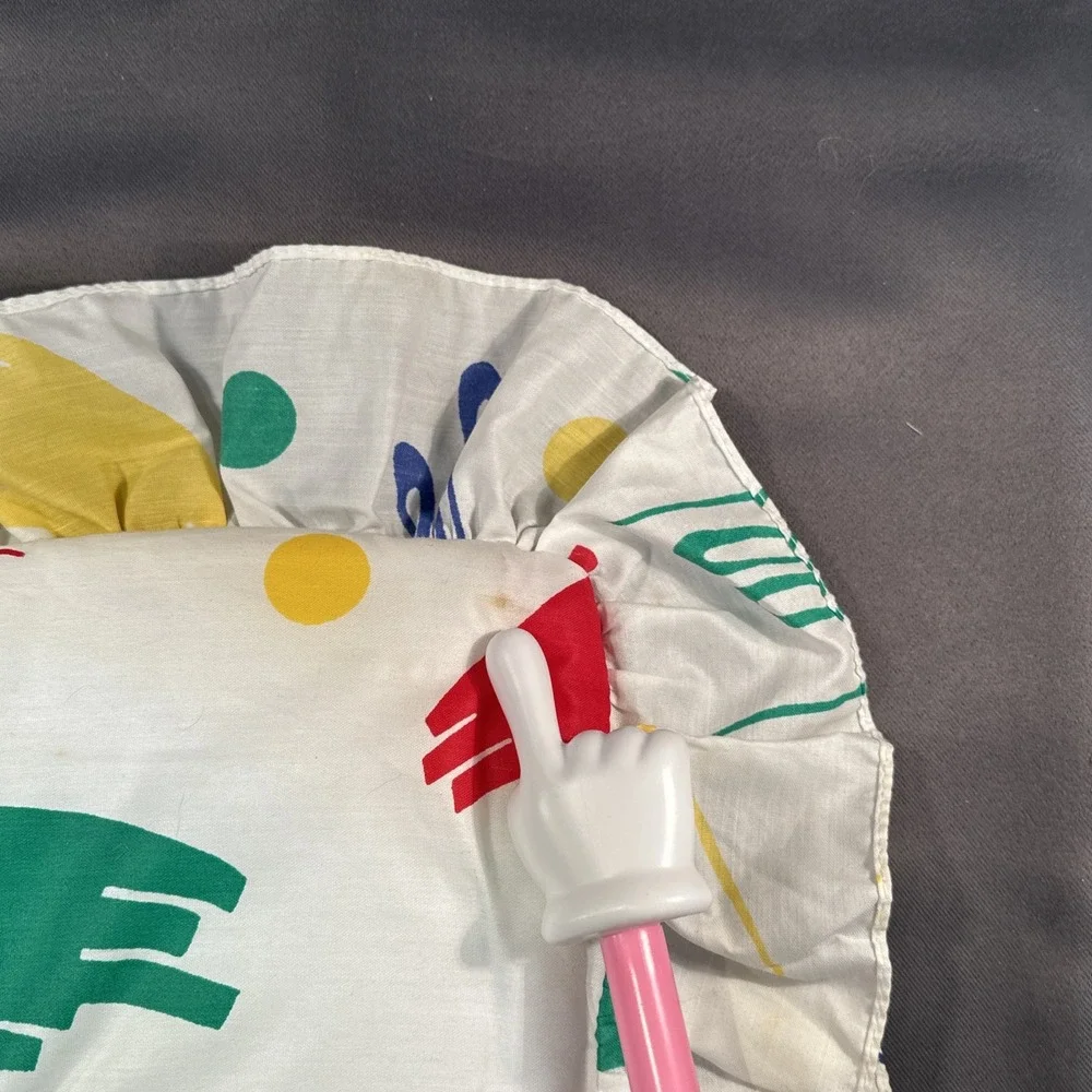 Vintage 1990s Crib Quilt Balloons Primary Colors Y2K READ